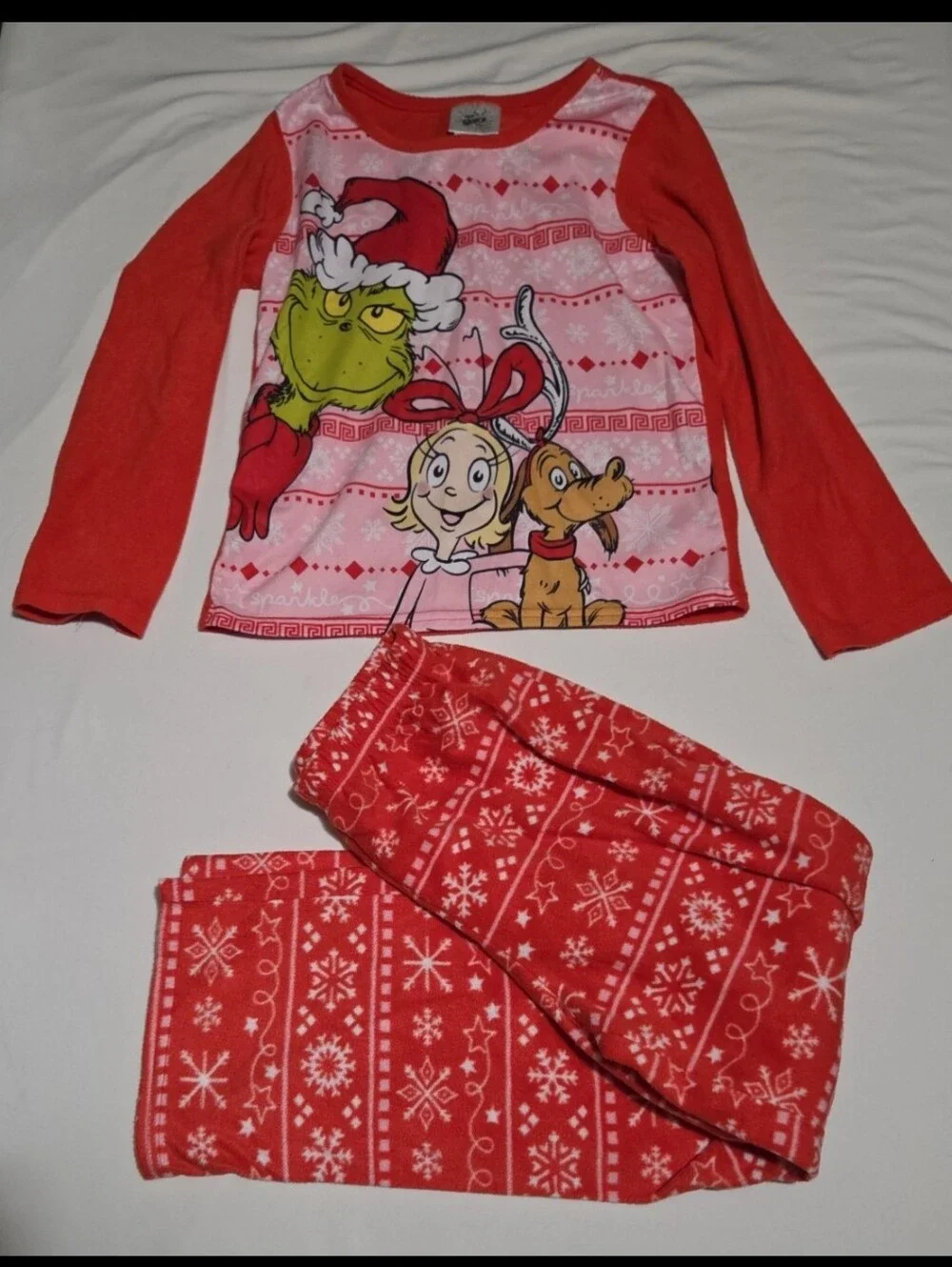The grinch girls size 8 christmas pajamas #15